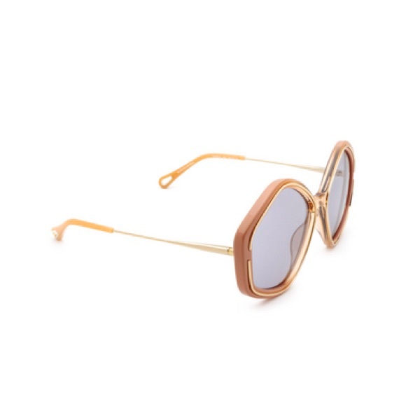 Chloé Kheene Pink Gold Brown CH0061S 58mm Sunglasses - Picture 4 of 6